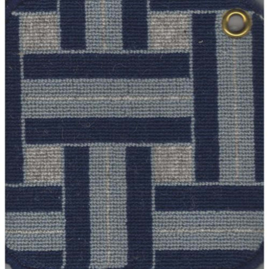 Wiltonian Collection - Basketweave in Grey Blues    Carpet