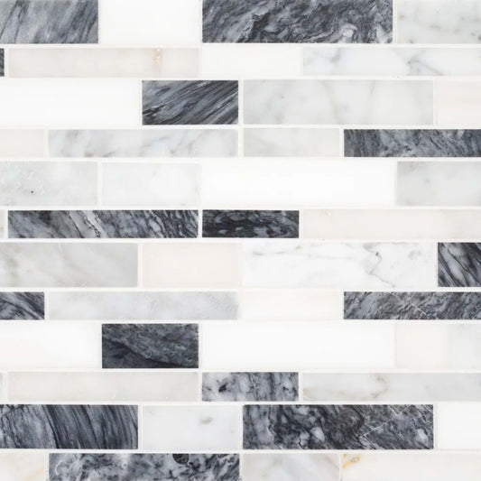 Bermuda Mosaic in White Natural Stone