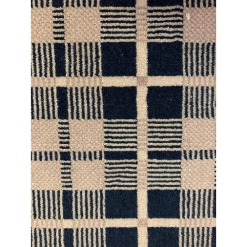 Alicante Wiltons - Cut in Plaid Blue Beige White  Carpet