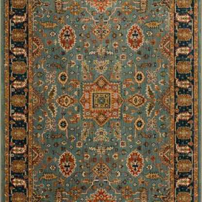 Deir Aquamarine in Aquamarine Area Rugs