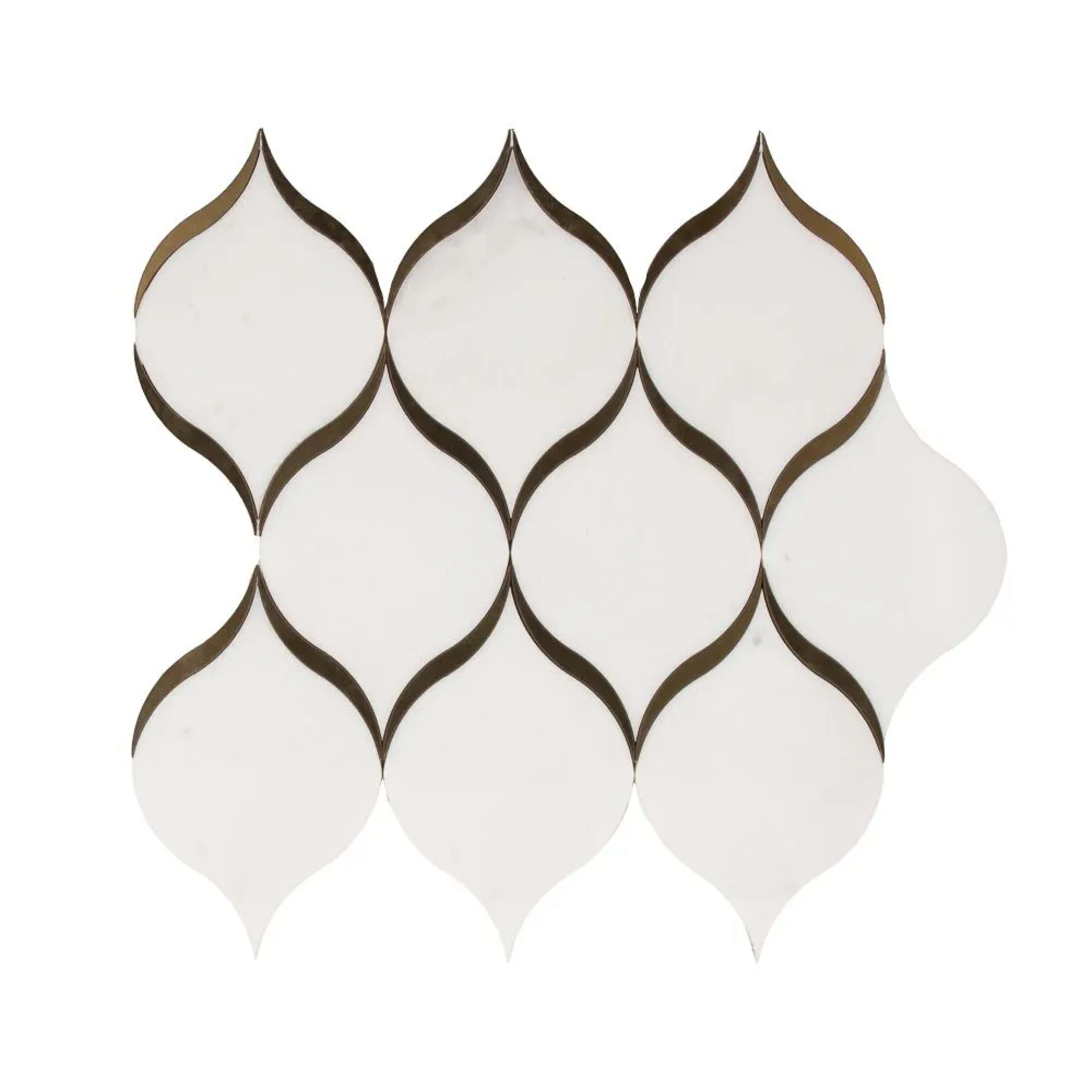 Eloquent Mosaic in White Natural Stone