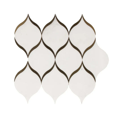 Eloquent Mosaic in White Natural Stone