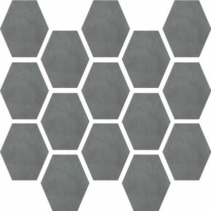 Etna in Marengo Hexagon Mosaic Tile