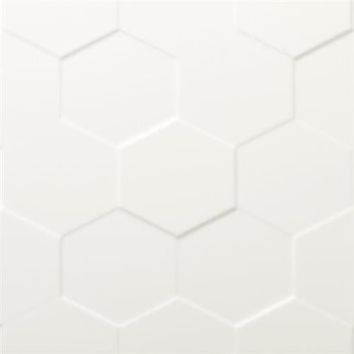 Center in Hex White Tile