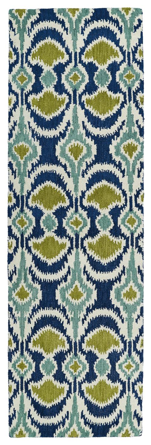 Global Inspirations Collection-GLB03-17-Blue in Blue Area Rugs