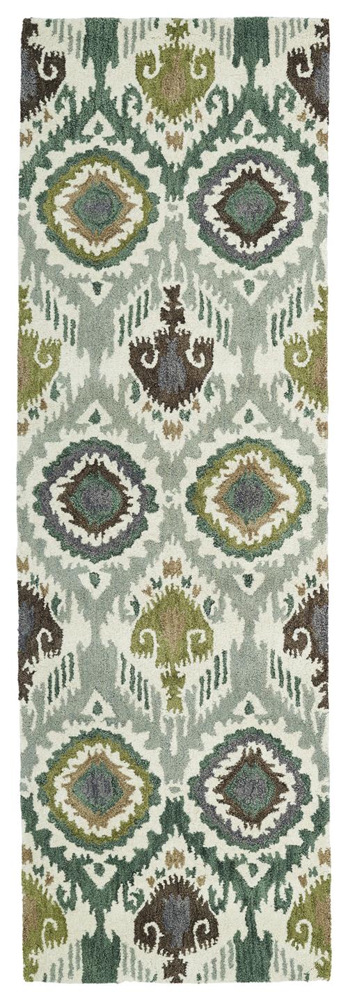 Global Inspirations Collection-GLB04-50-Green in Green Area Rugs
