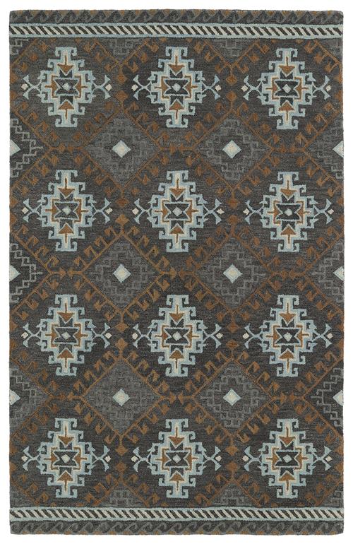Global Inspirations Collection-GLB07-75-Grey in Grey Area Rugs