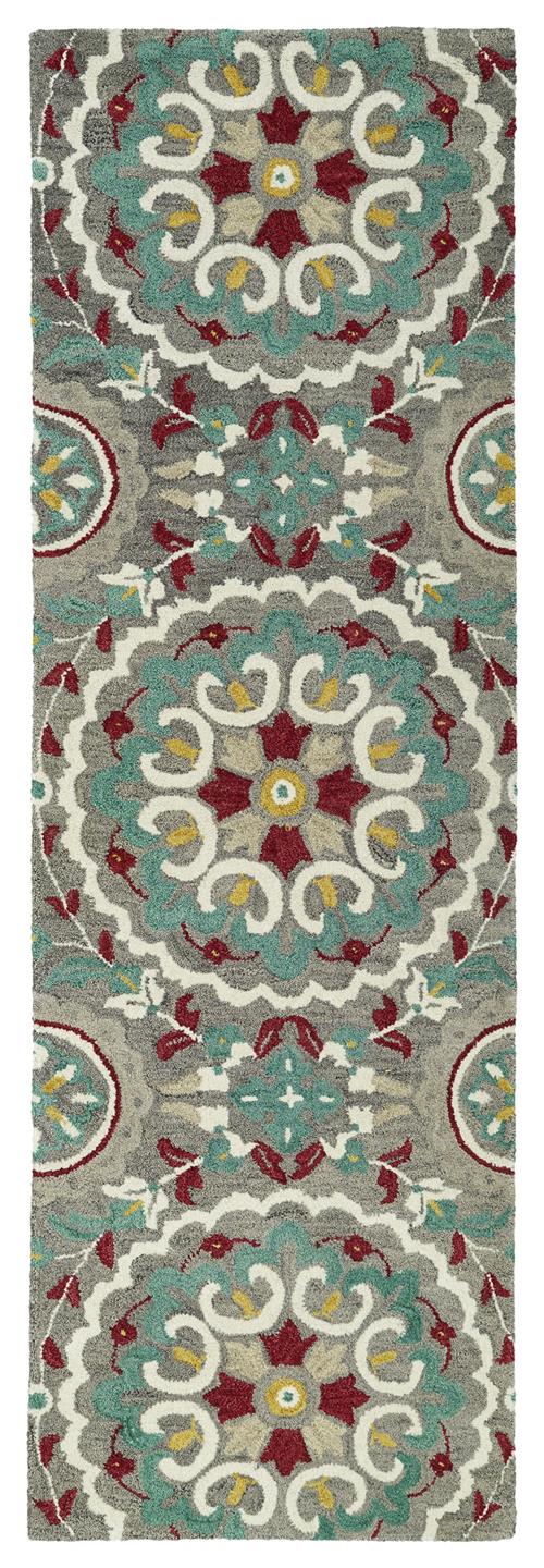 Global Inspirations Collection-GLB08-75-Grey in Grey Area Rugs