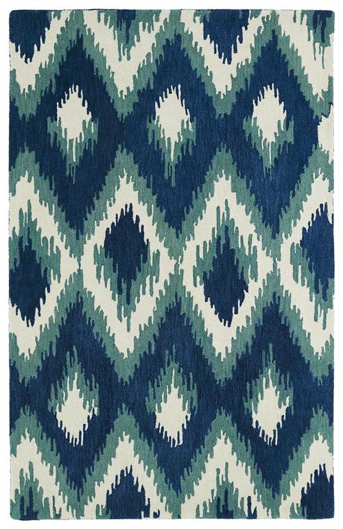 Global Inspirations Collection-GLB10-17-Blue in Blue Area Rugs