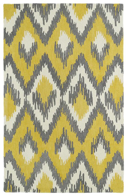 Global Inspirations Collection-GLB10-28-Yellow in Yellow Area Rugs