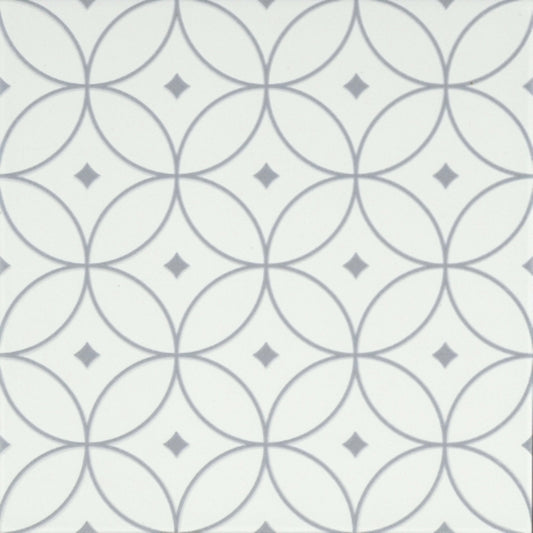 Geometry in Atom Gray 10" X 10" Tile