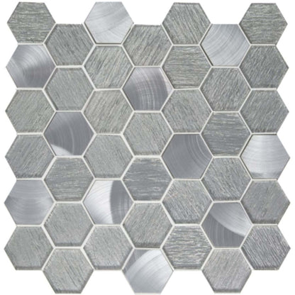 Glitz in Fame Hexagon 12" X 12" Mosaic Mesh