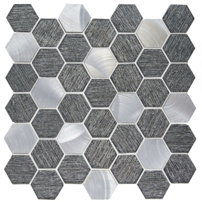 Glitz in Fame Hexagon 12" X 12" Mosaic Mesh