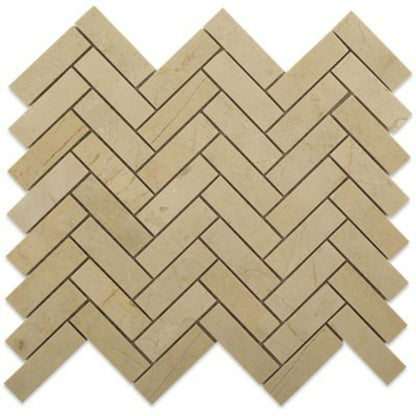 Crema Marfil in Crema Marfil 2x4 Beveled Brick