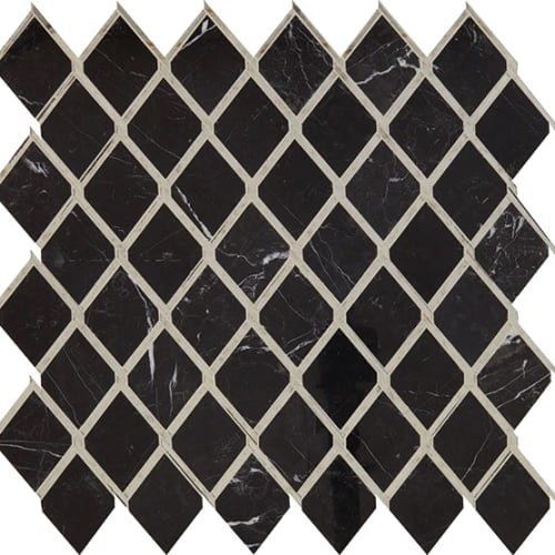 Lavaliere in Nero Marquina /Antique Mirror Chain Link Tile