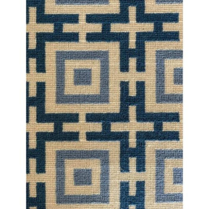 Wiltonian Collection - Logo in White Blues Carpet