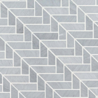 Mod Herringbone Mosaic in Bardiglio Natural Stone
