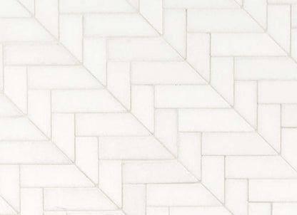 Mod Herringbone Mosaic in Bardiglio