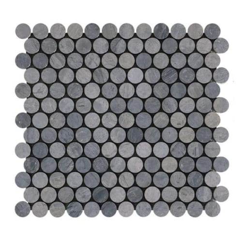 Stone & Marble - Pennyround in Wooden Silver/Natural _ Pennyround Tile