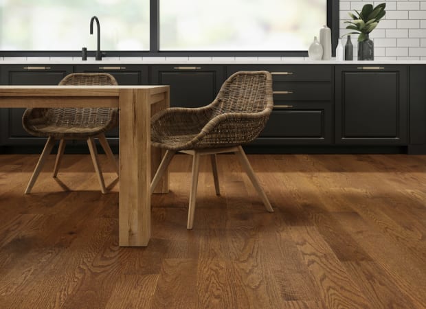 PRO Collection - Brushed Red Oak Solid 3/4 in Acorn Brown 3.25 Hardwood