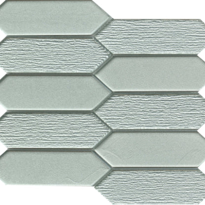Picket in Silver 11" X 12" Mosaic Mesh Tile