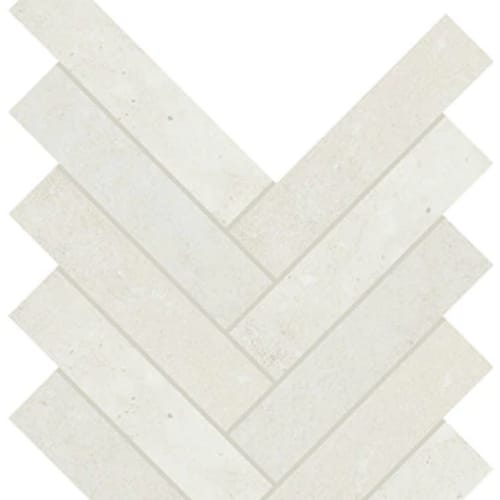 Rekindle in White Herringbone Tile