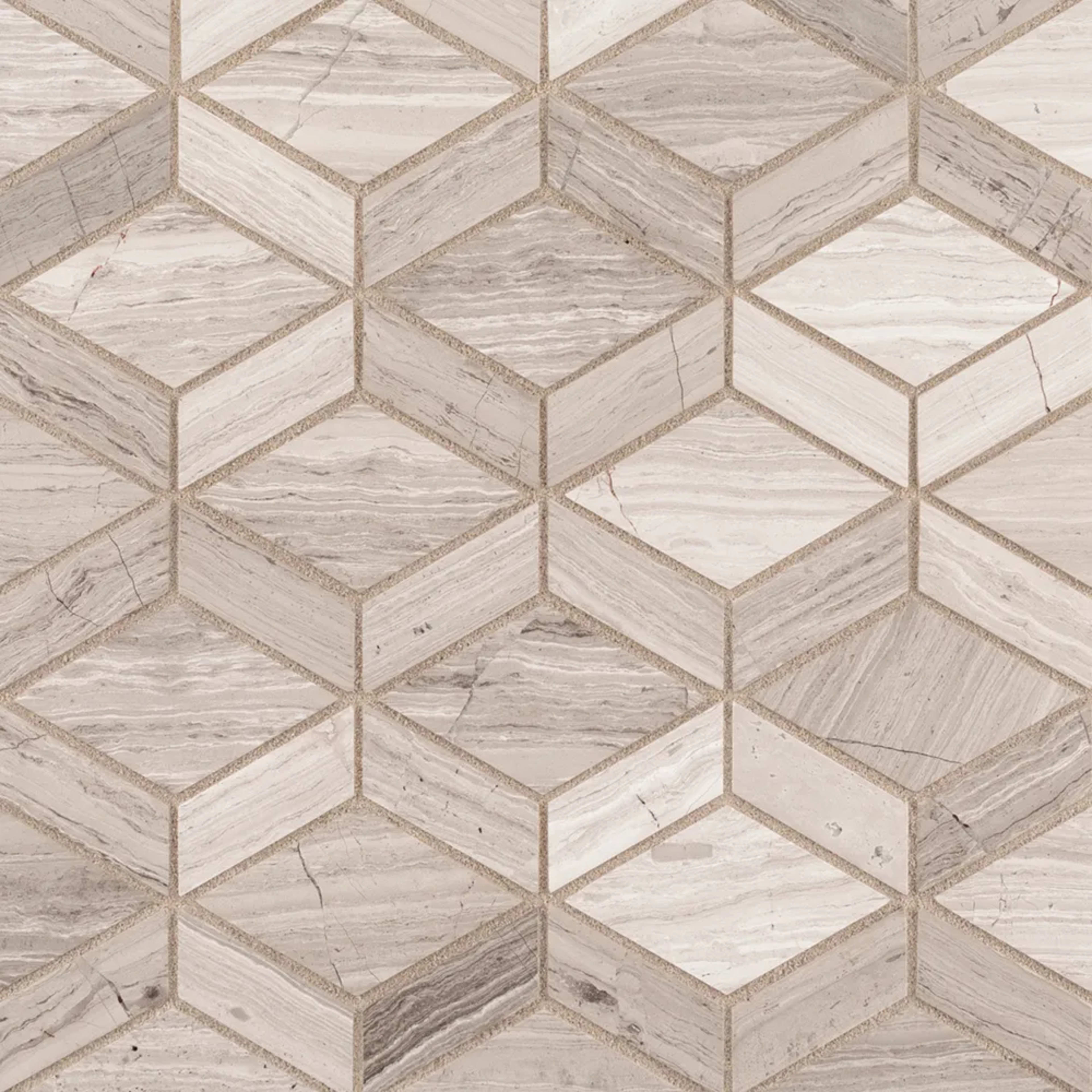 Roman Bay Mosaic in Grey Natural Stone