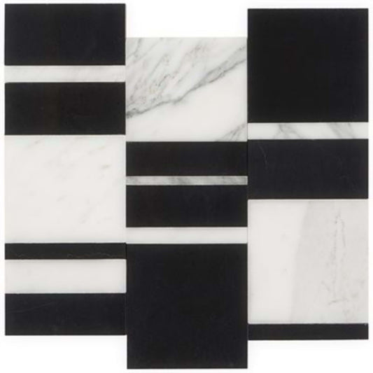 Steinway in Blanco - Nero Marquina  Calacatta Gold Natural Stone
