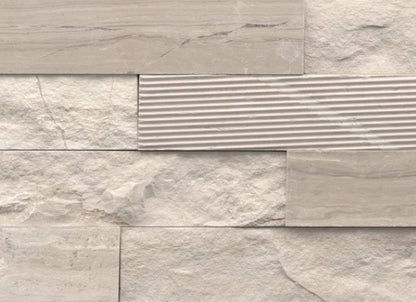 Structure in Structure 3d Ledger Blue (Marble) 6” X 24”