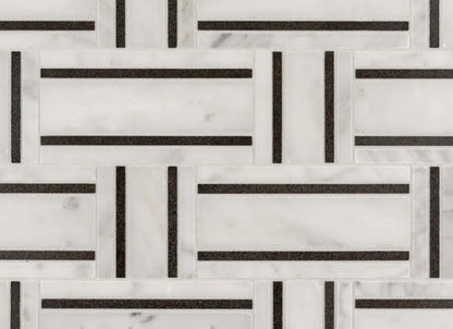 Summer Parlor Mosaic in Grey/White