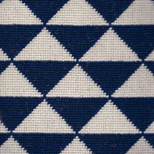 Wiltonian Collection - Triangles in Navy/White     Carpet