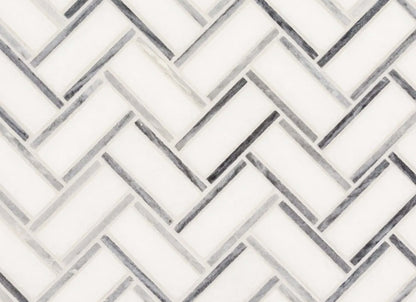 Verdigris Mosaic in White