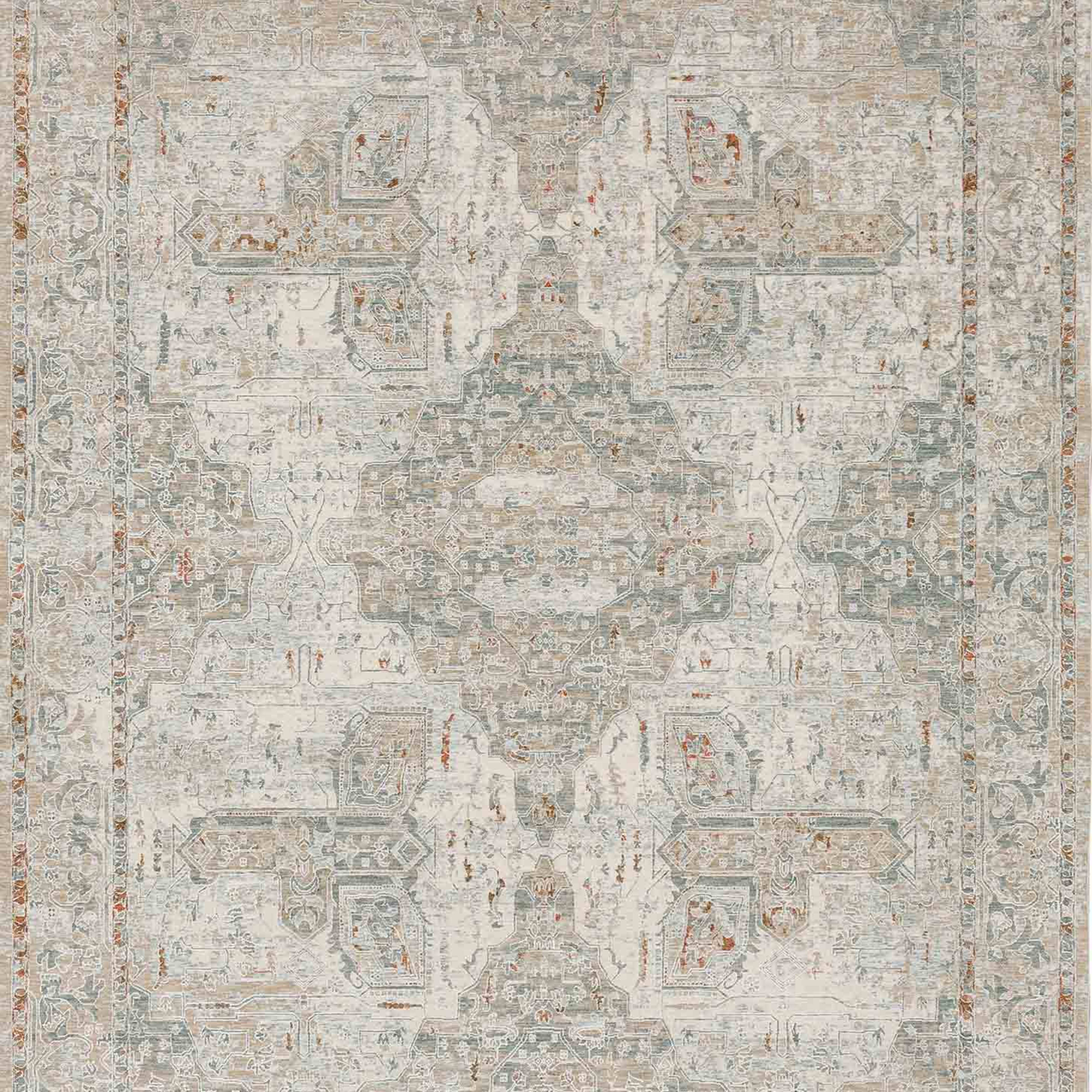 Via Salaria Cream Beige in Cream Beige 7'10"x10' Area Rugs