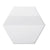 Code in White Hexagon Smooth 6"x7"