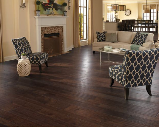 Weathered Portrait in Mocha Hickory Hardwood