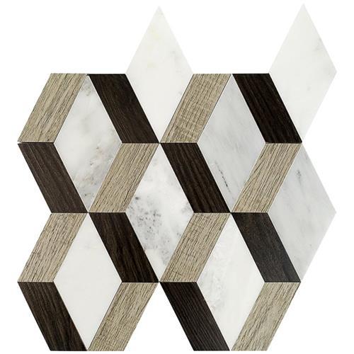 Wood Jet Daintree in Asian Statuary & Light Wood Porcelain Natural Stone