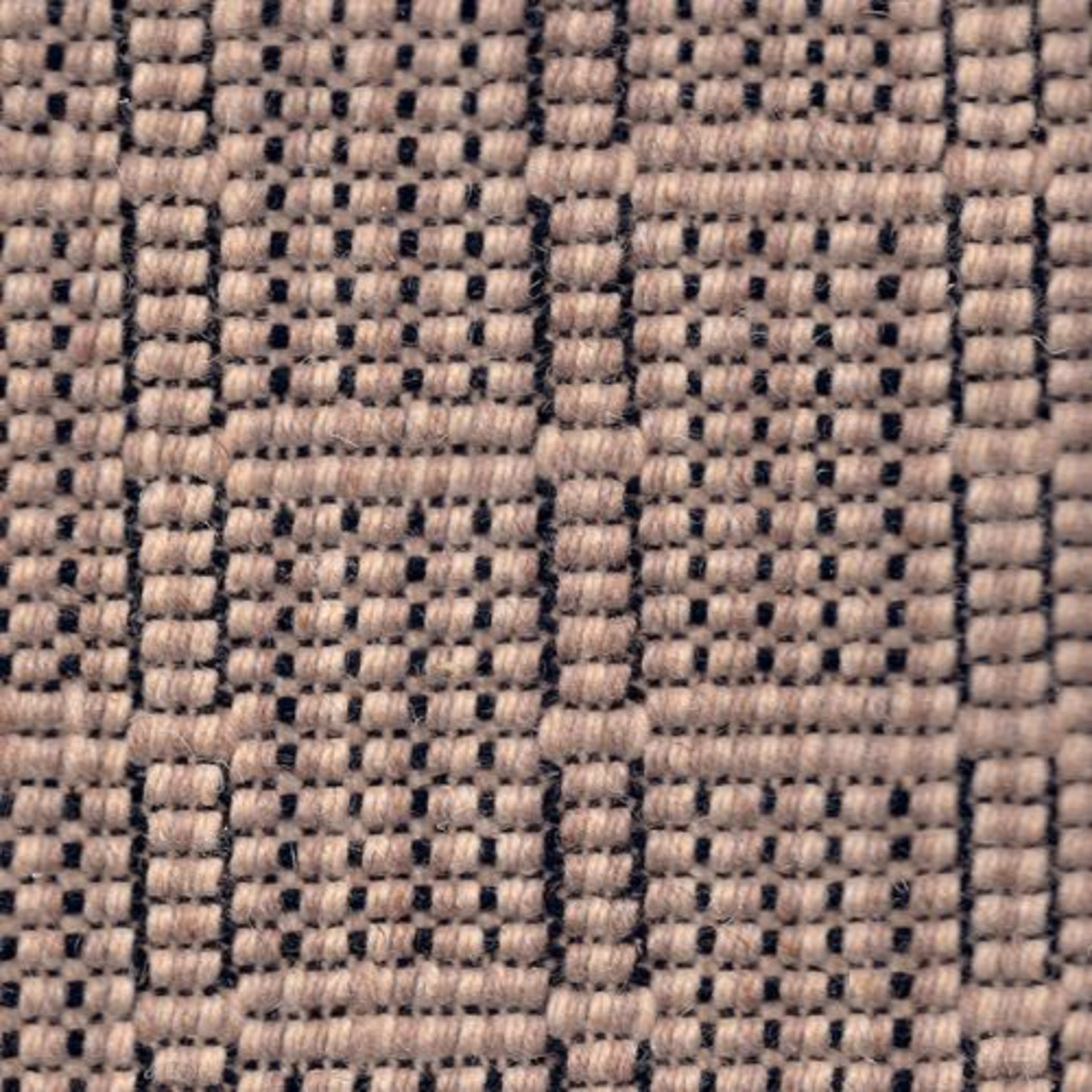 Woolcord Collection - Squares in Nat Black   Carpet