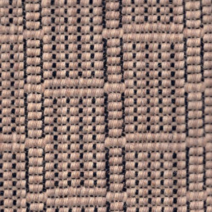 Woolcord Collection - Squares in Nat Black   Carpet
