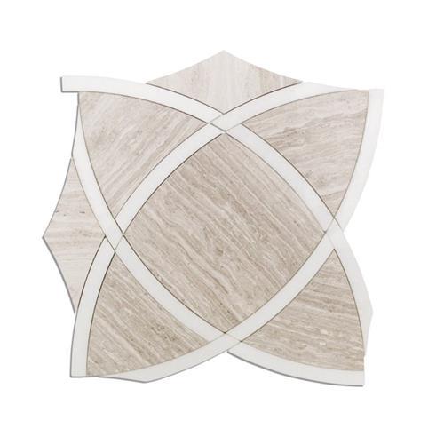 Zephyr Series in Woodenbeige And White Thassos Line Natural Stone