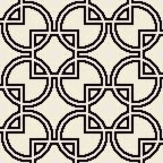 Wiltonian Collection - Cirque in White Field/Blk    Carpet