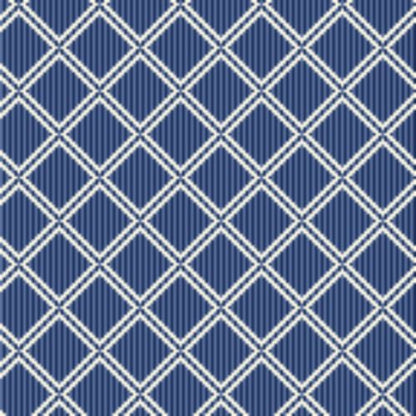 Wiltonian Collection - Diamond in Stripes White Blues   Carpet