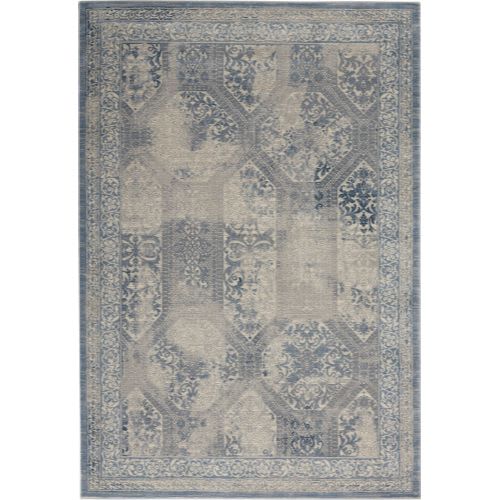 Grand Expressions KI56 in Blue/Ivory Area Rugs