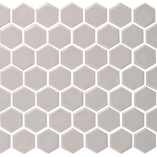 Regina in Light Gray Mosaic Hexagon Tile