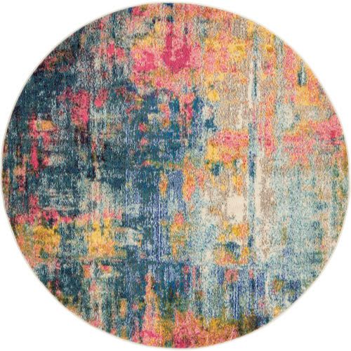 Celestial CES09 in Blue/Yellow Area Rugs