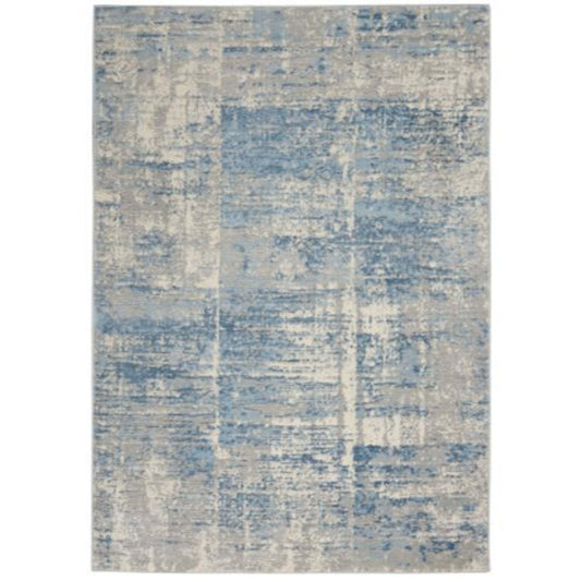 Solace SLA02 in Ivory/Grey/Blue Area Rugs