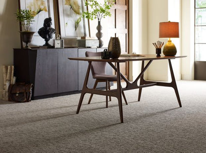 Artistic Charm in Oyster Shell Carpet