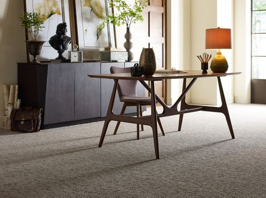 Artistic Charm in Oyster Shell Carpet