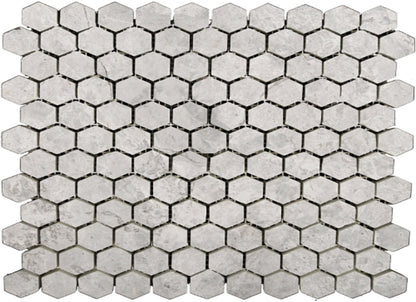 Marble Silver Collection in Silver Polished 12" X 12"