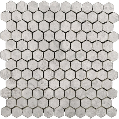 Marble Silver Collection in Silver Polished 12" X 12"