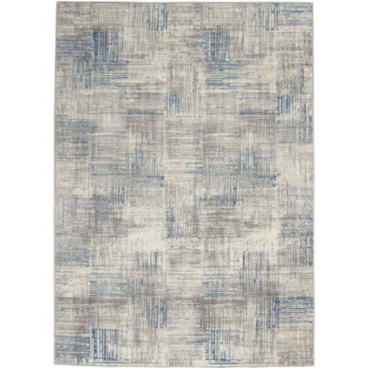 Solace SLA03 in Ivory/Grey/Blue Area Rugs